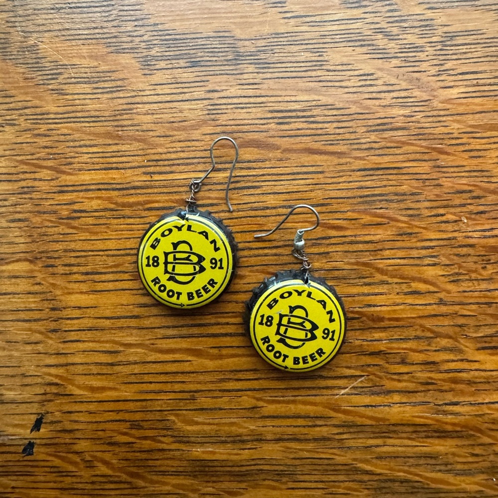 Boylan Root Beer Bottle Cap Earrings
